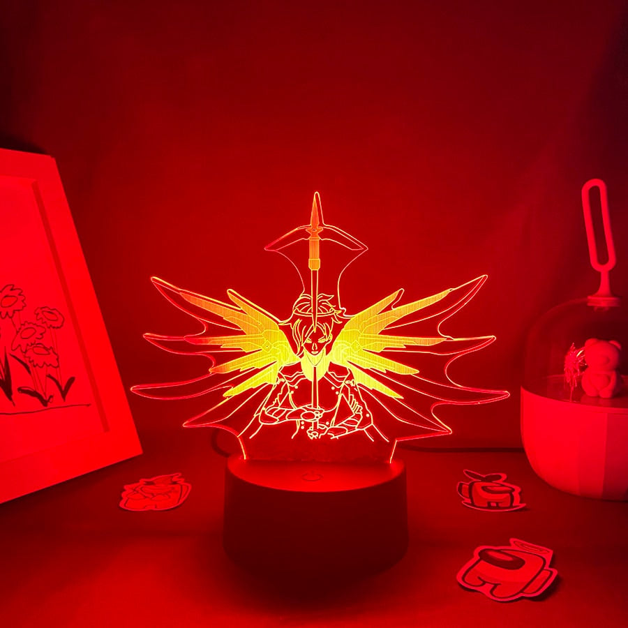 Mercy Angela Ziegler 3D Led Neon Night Lights