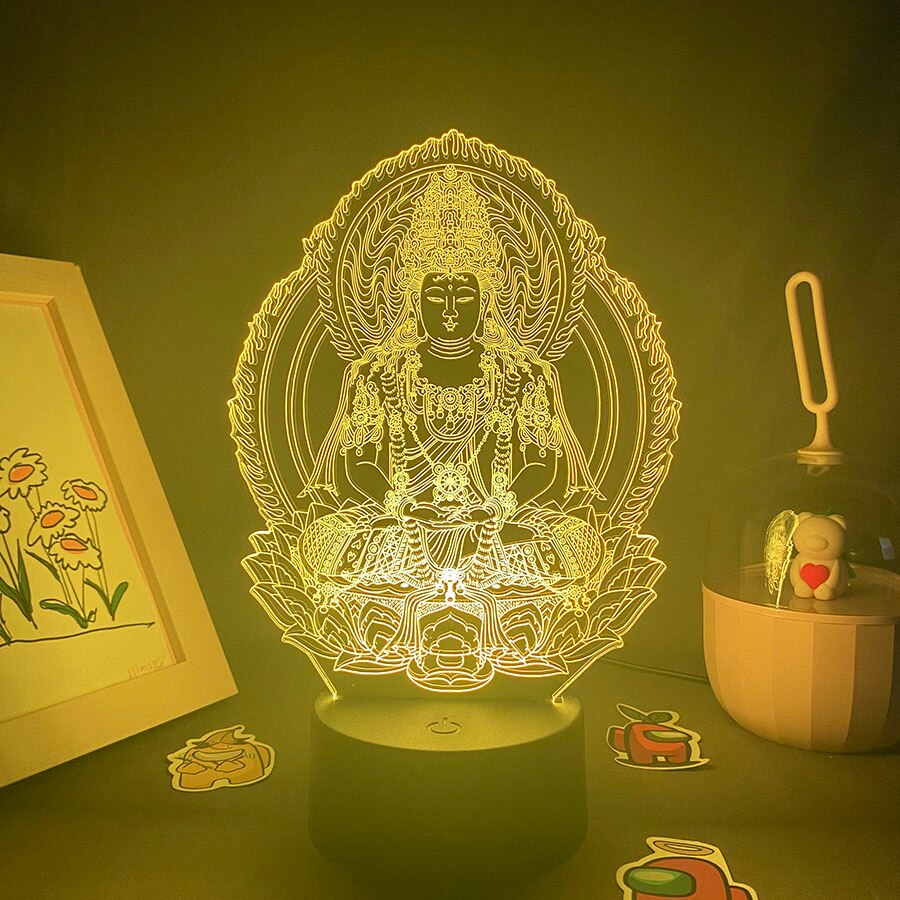 Bodhisattva Guanyin 3D LED Neon Night Lights