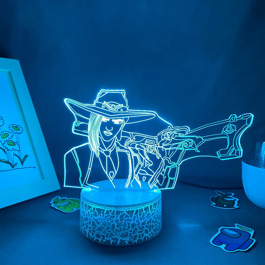 Hero Ashe 3D Led Neon Night Lights