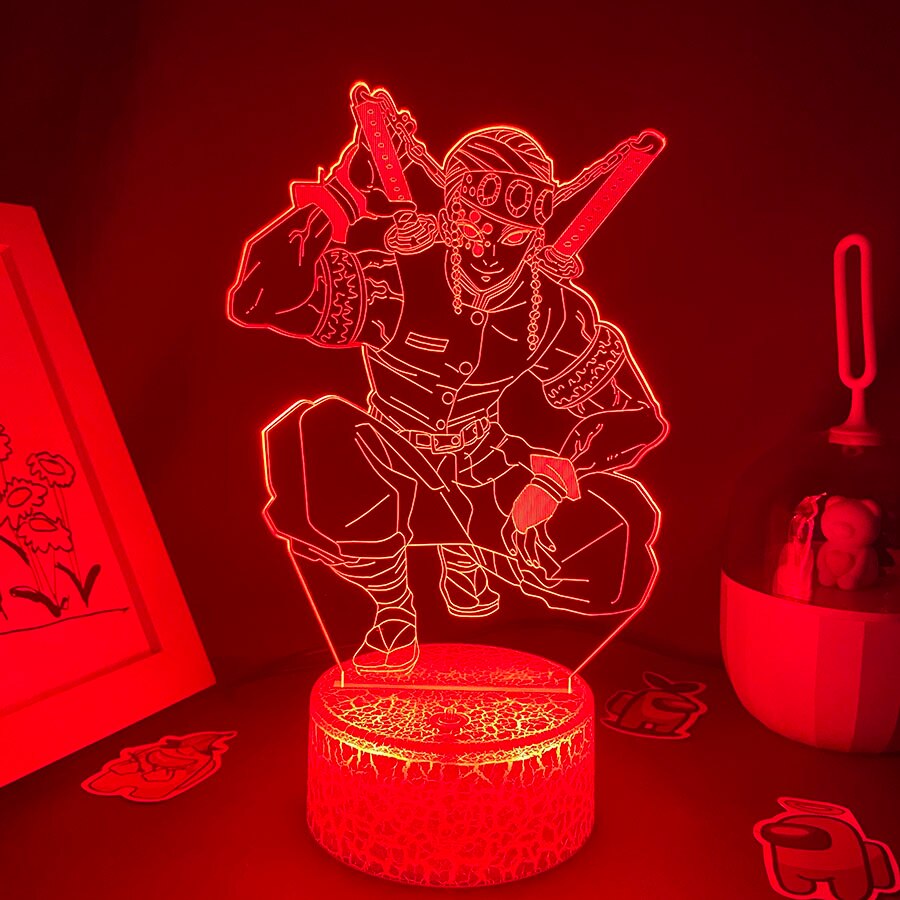 Demon Slayer Figure Uzui Tengen 3D LED Lamps