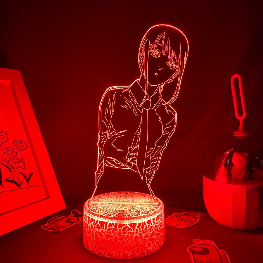 Chainsaw Man Figure Makima Neon Night Lights