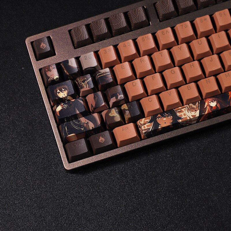 Genshin Impact HU TAO Chocolate Keyboard Keycaps