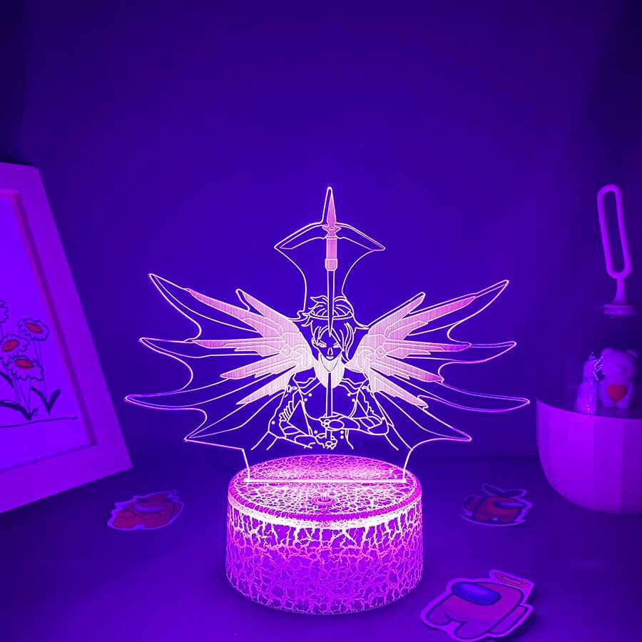 Mercy Angela Ziegler 3D Led Neon Night Lights