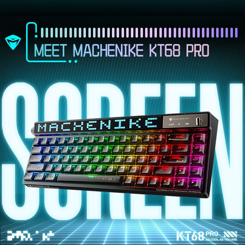 Machenike KT68 Pro Smart Screen Mechanical Keyboard