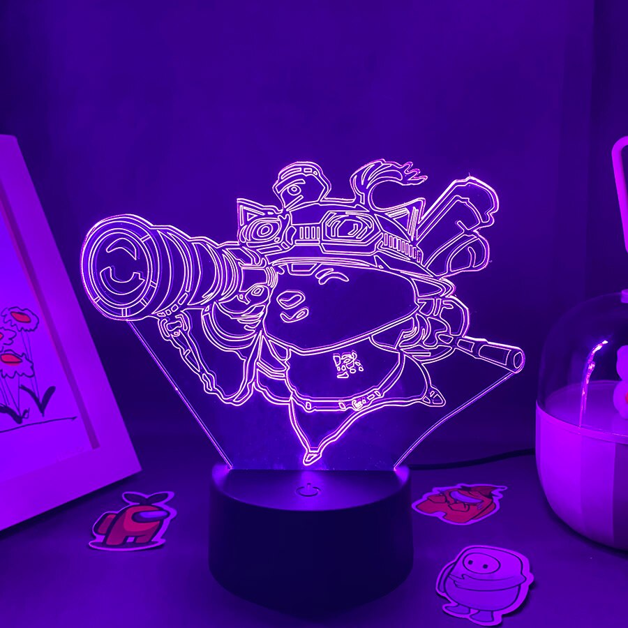 لعبة Overwatch OW Roadhog 3D Led RGB Night Light