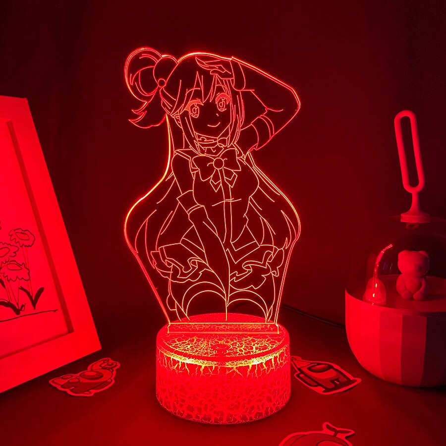 Konosuba Figure Aqua Neon Night Light