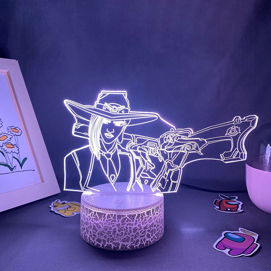 Hero Ashe 3D Led Neon Night Lights