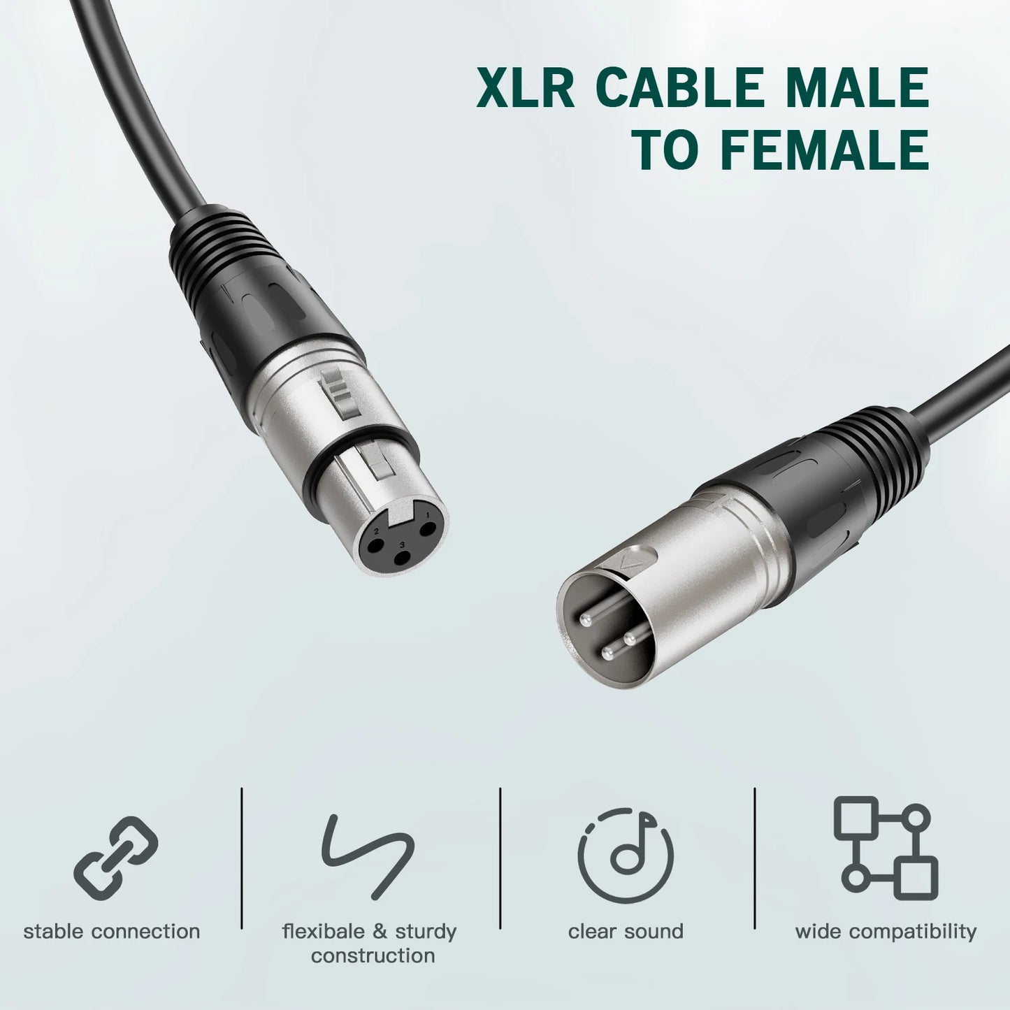 FIFINE XLR  Cannon Cable for Dynamic/Condenser Mic Male to Female