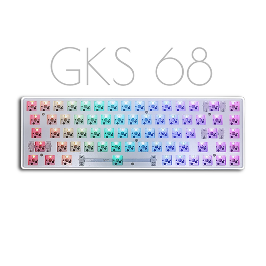 مجموعة GKS68 اللاسلكية 60% قابلة للتبديل السريع RGB بإضاءة خلفية PCB DIY 3 أوضاع