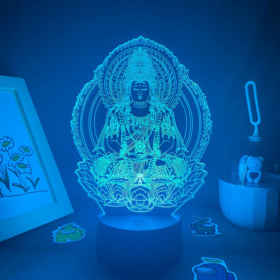 Bodhisattva Guanyin 3D LED Neon Night Lights