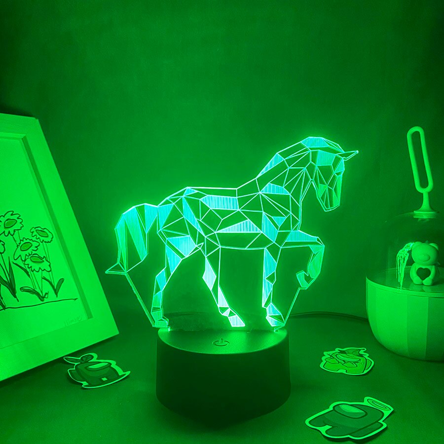 Cute Animal Horse 3D LED Neon Lava Lamps