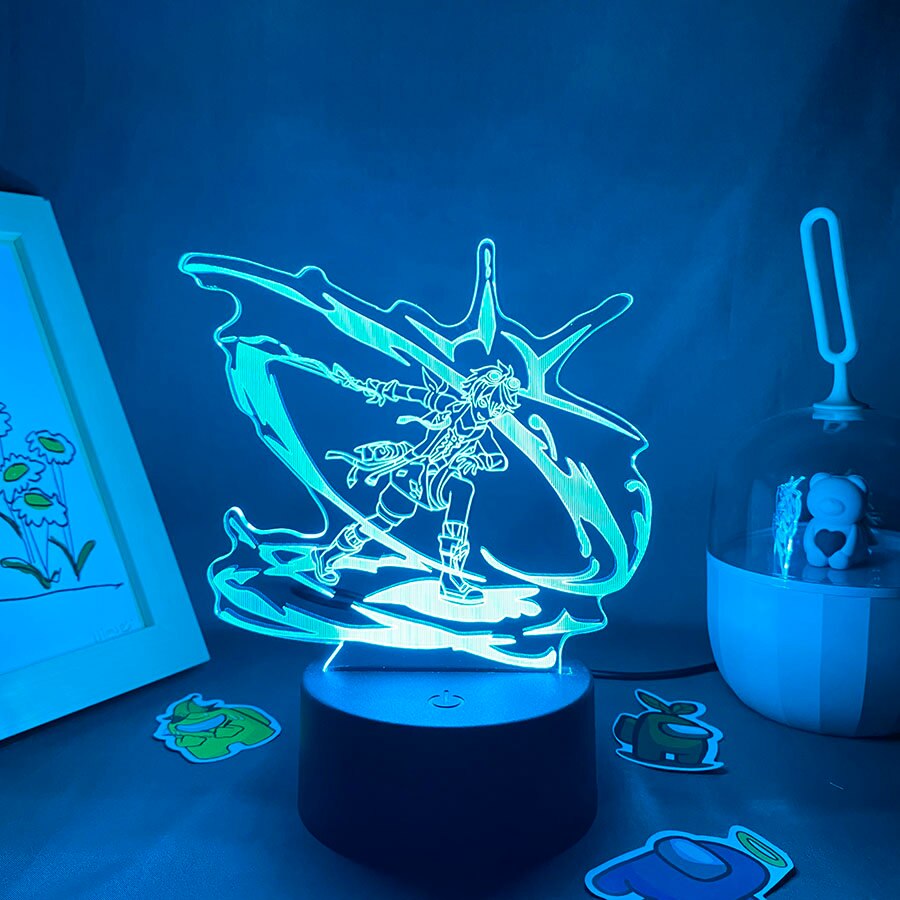 Genshin Impact Game Figure Bennett 3D Night Lights