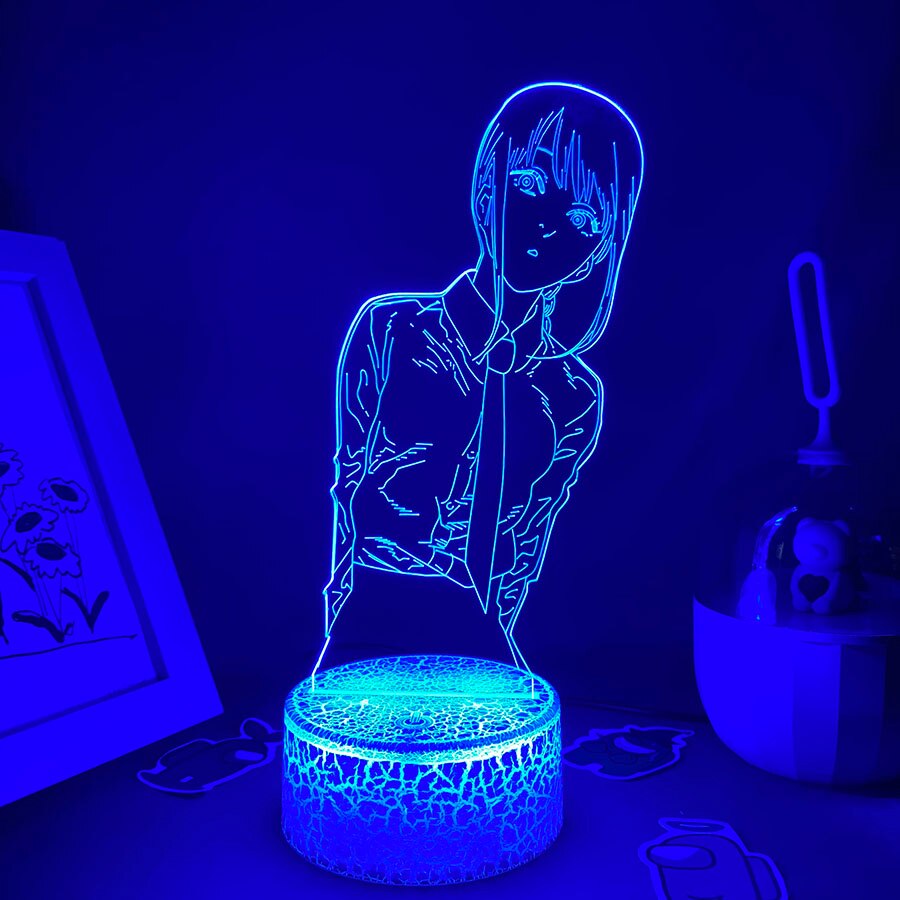 Chainsaw Man Figure Makima Neon Night Lights