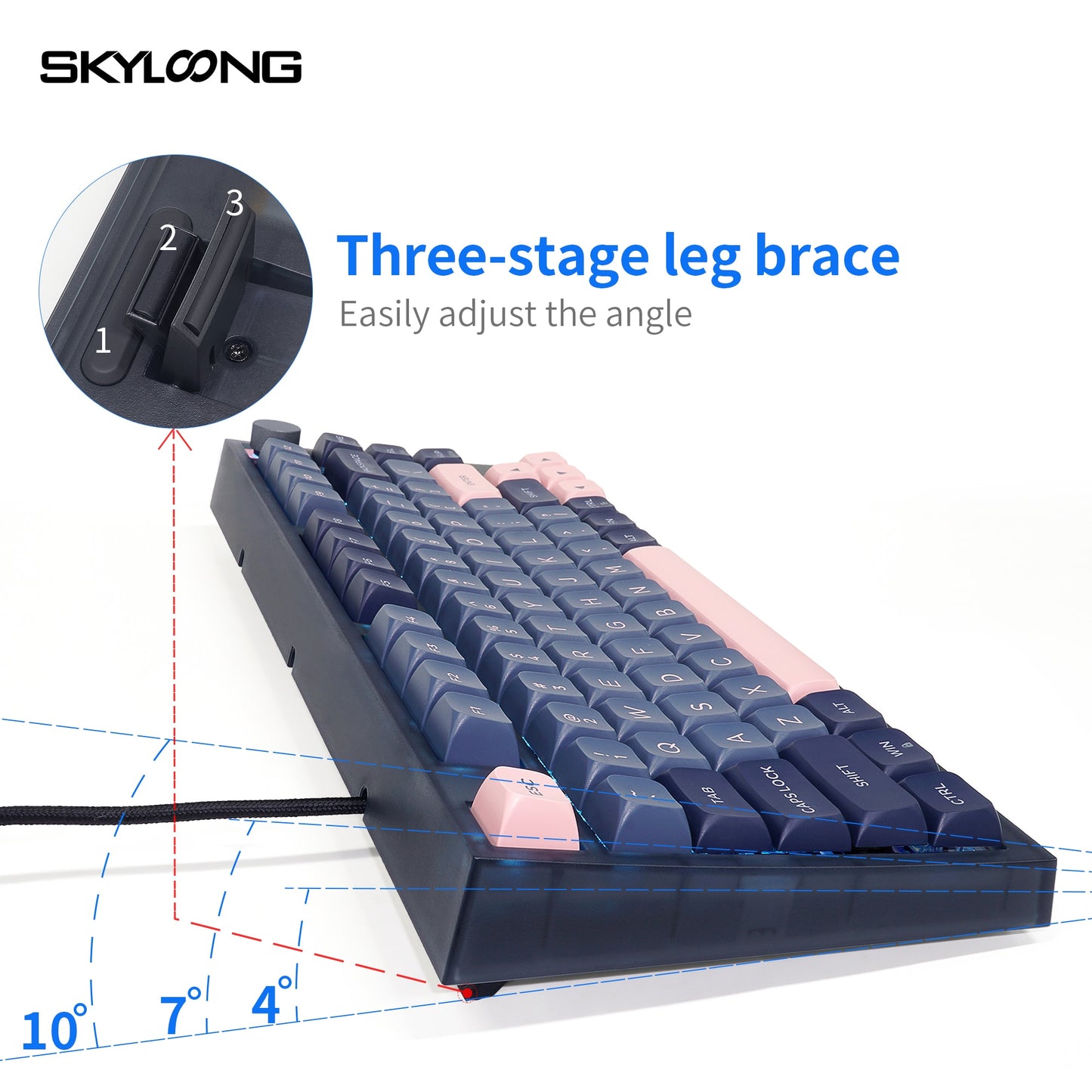 SKYLOONG GK75 لوحة مفاتيح ميكانيكية 75% -OPTICAL-