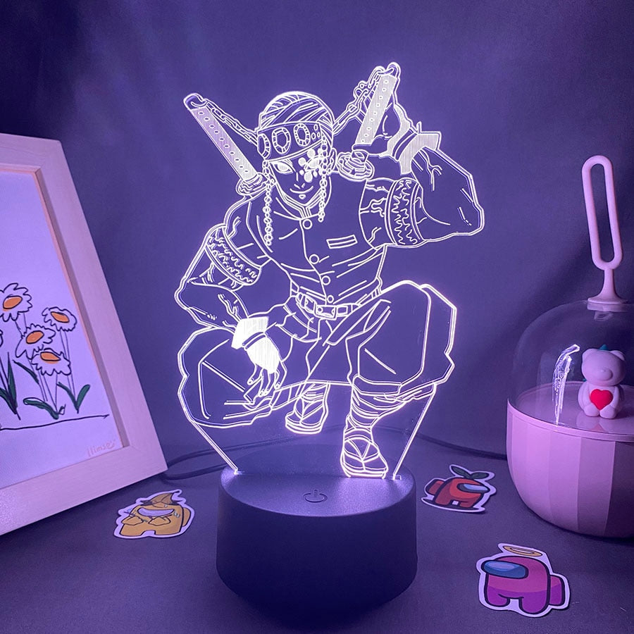 Demon Slayer Figure Uzui Tengen 3D LED Lamps