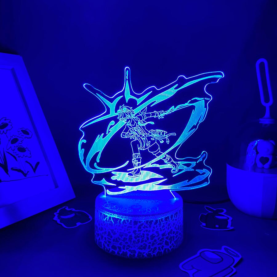 Genshin Impact Game Figure Bennett 3D Night Lights