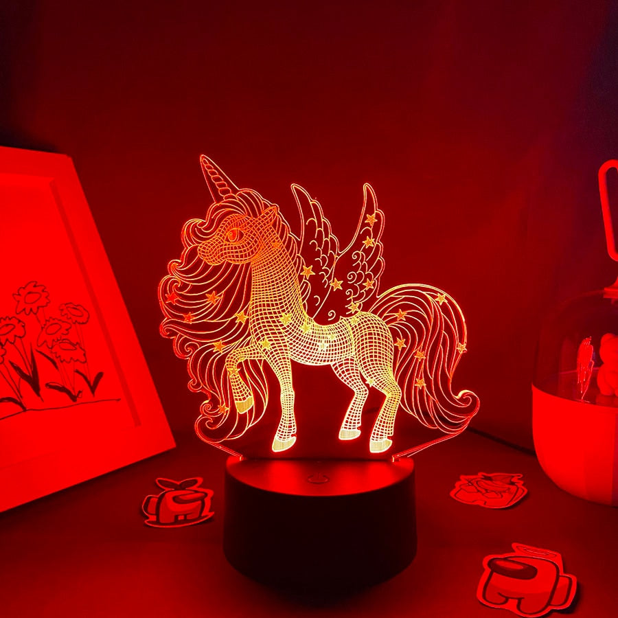 Cute Animal Unicorn 3D Night Lights