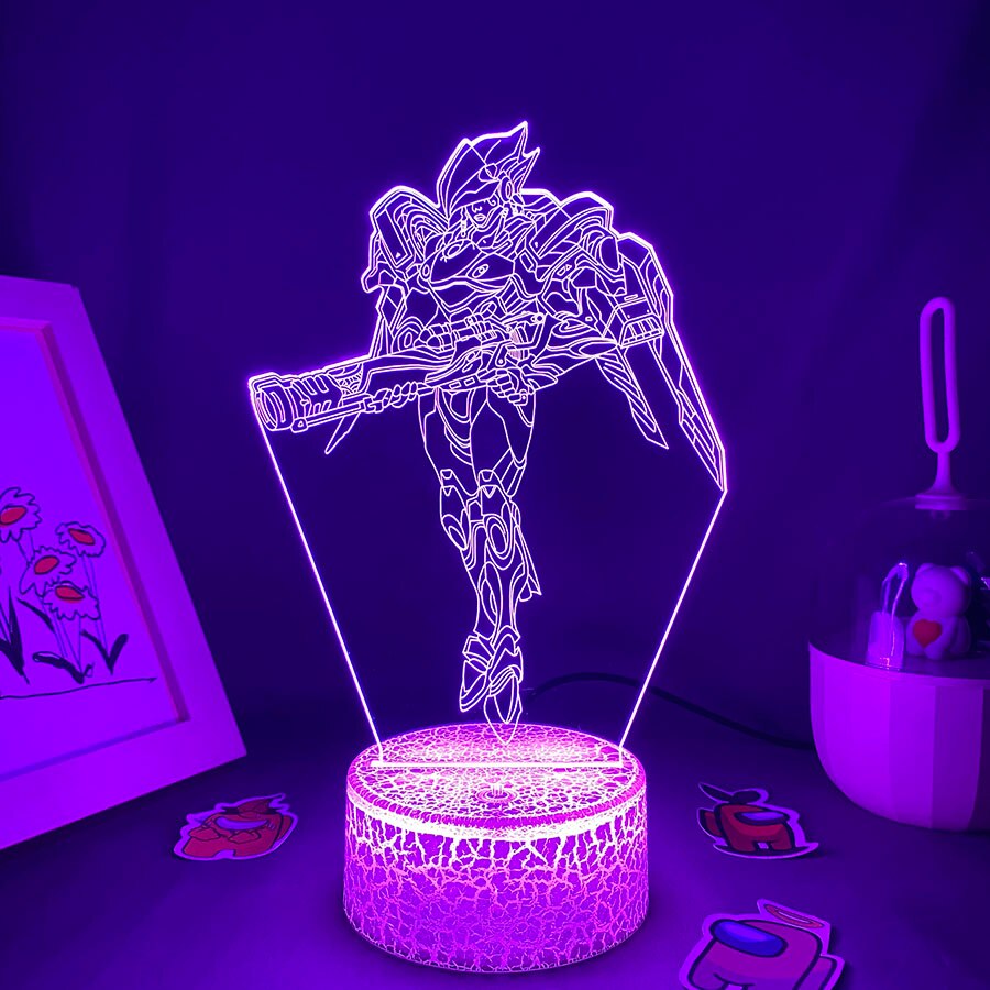 Overwatches OW Game Figure Pharah 3D Night Lights