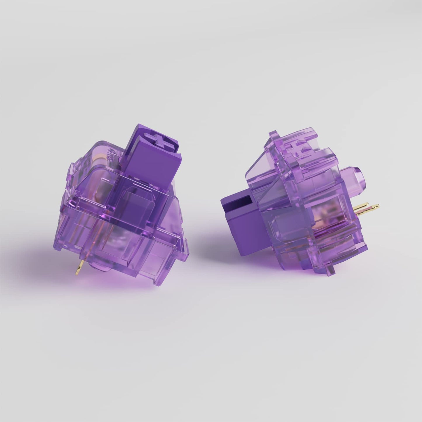 Akko CS Jelly Purple Switches 3 Pin 40gf مفتاح اللمس مع جذع مقاوم للغبار متوافق مع لوحة المفاتيح الميكانيكية MX (45 قطعة) 