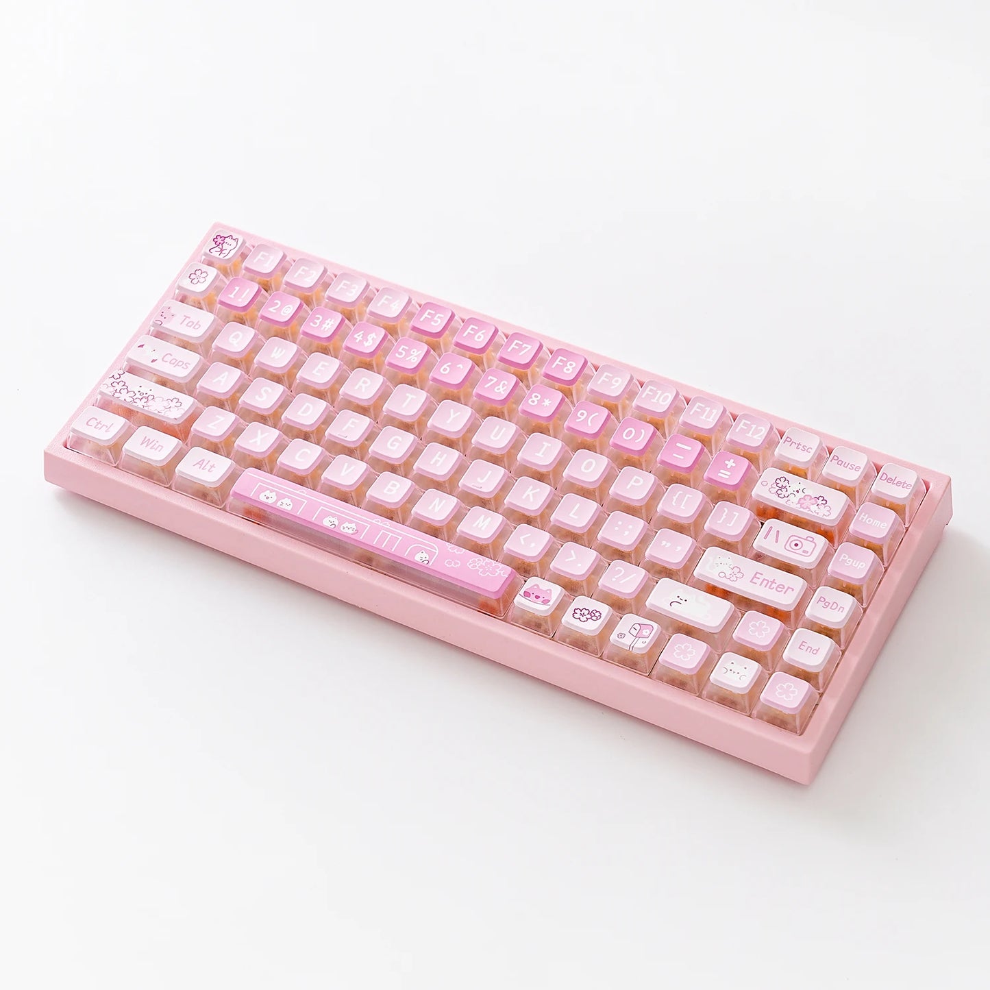 YUNZII Sakura Kitty 120 Keys Dye Sub PBT and Translucent Keycaps