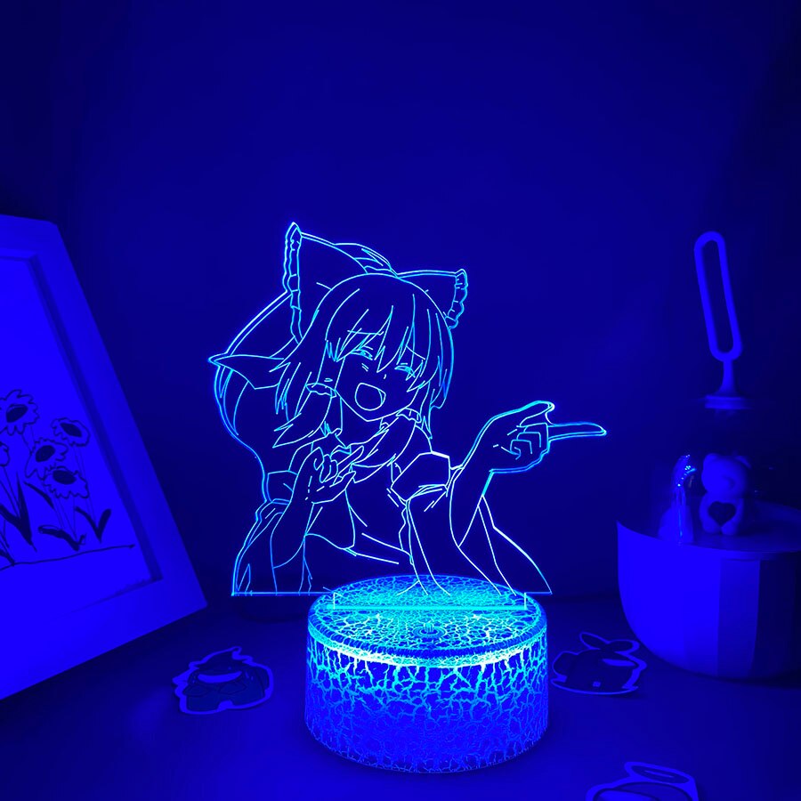 Touhou Project Figure Reimu Hakurei 3D Night Lights