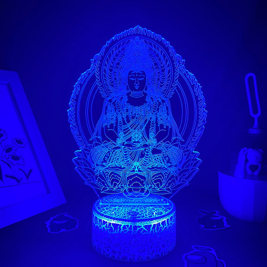 Bodhisattva Guanyin 3D LED Neon Night Lights