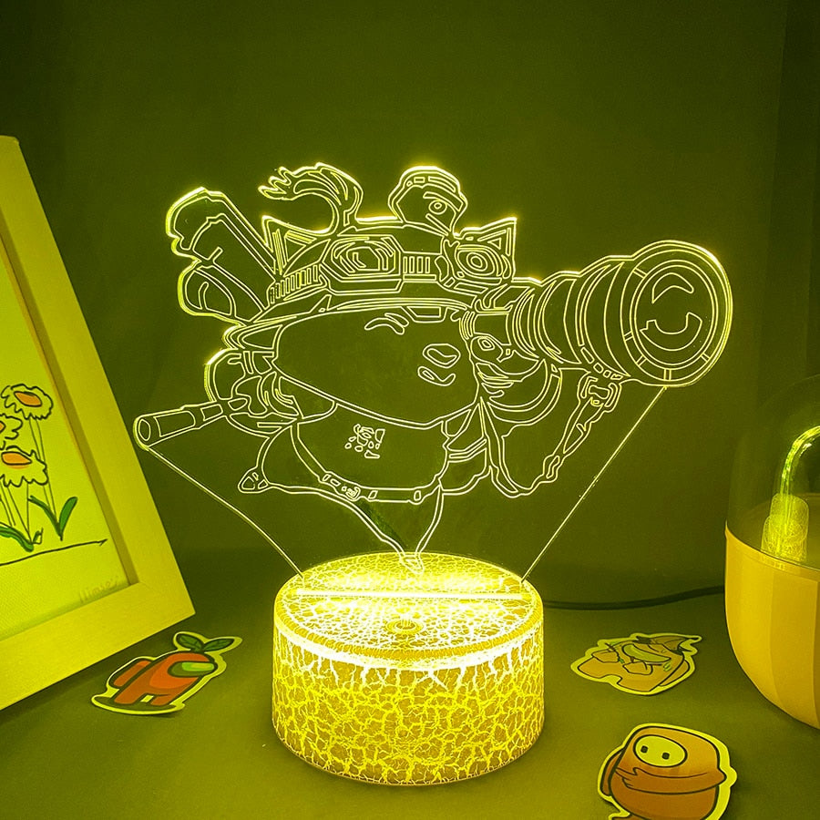 لعبة Overwatch OW Roadhog 3D Led RGB Night Light