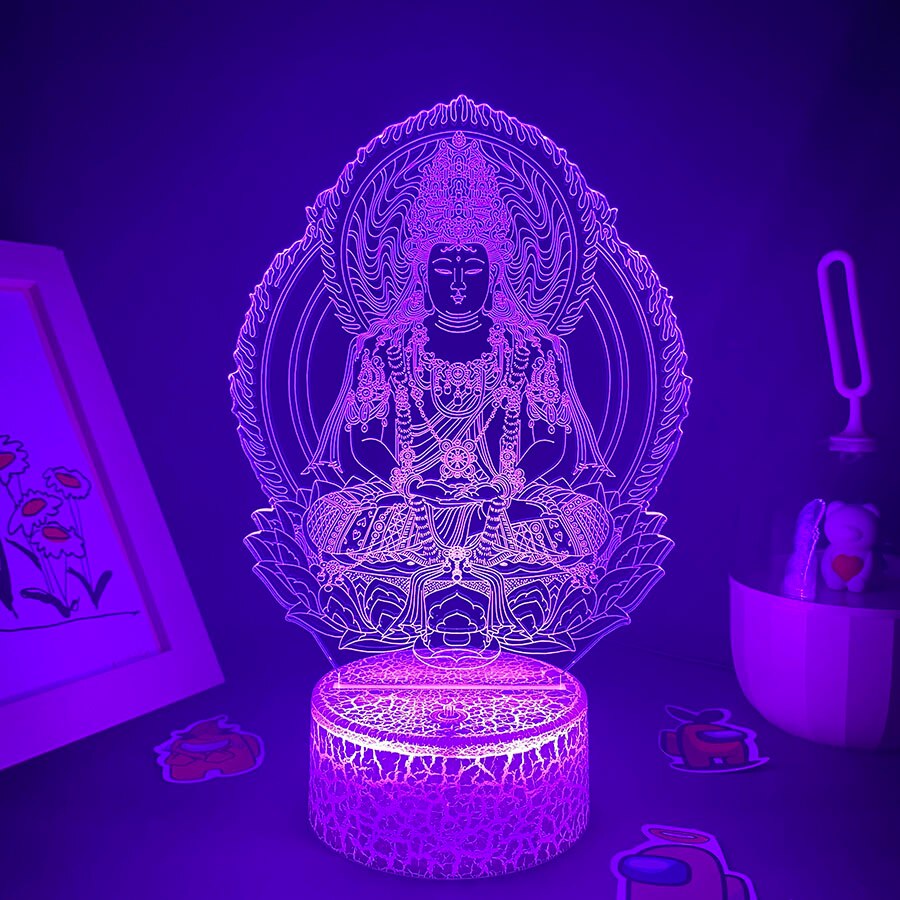 Bodhisattva Guanyin 3D LED Neon Night Lights