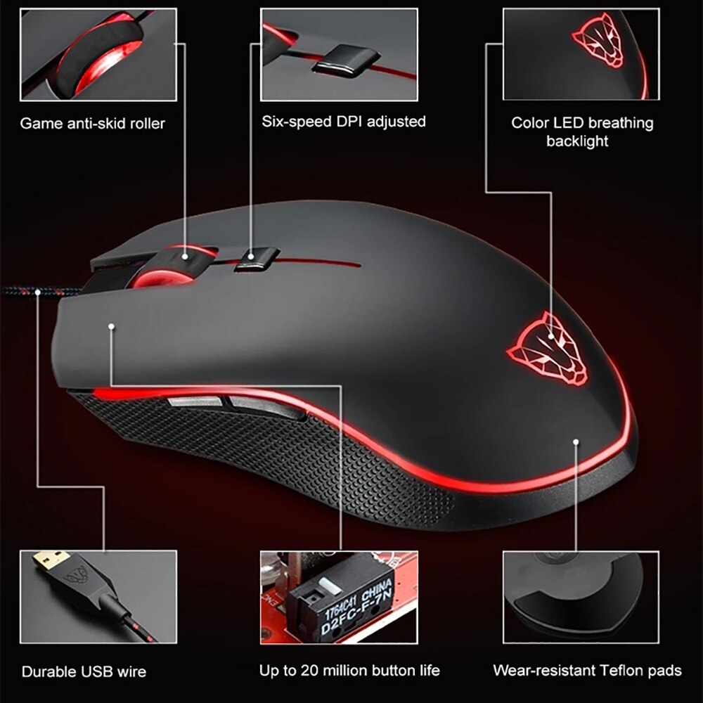 Motospeed V40 Gaming Mouse 4000DPI