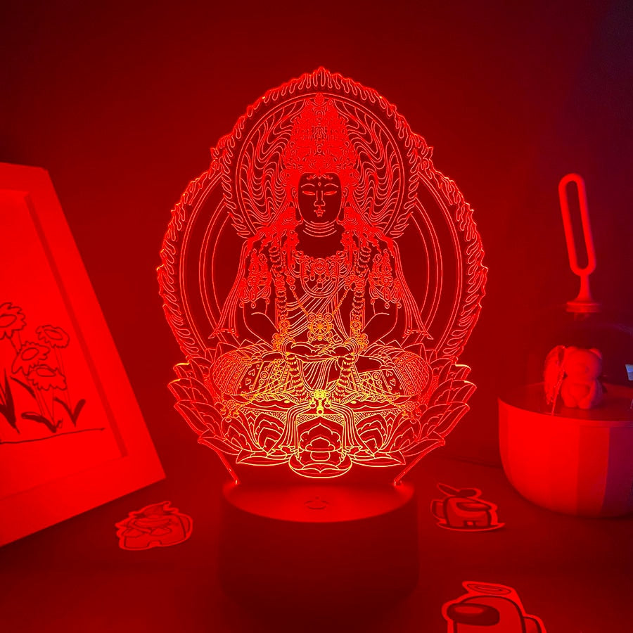 Bodhisattva Guanyin 3D LED Neon Night Lights