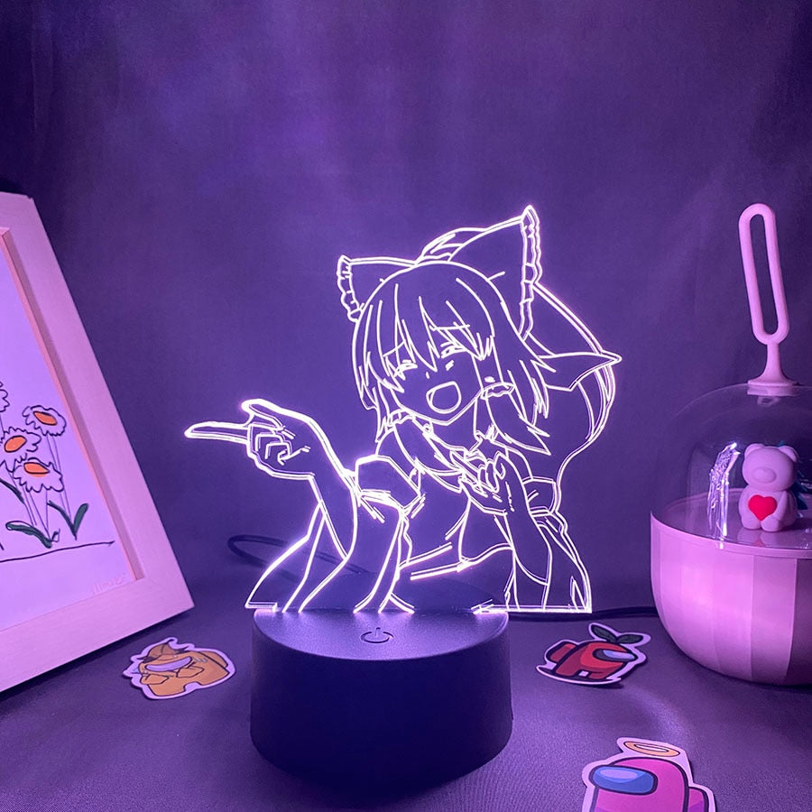 Touhou Project Figure Reimu Hakurei 3D Night Lights