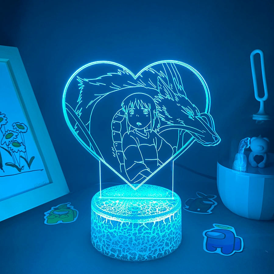 Spirited Away White Dragon Chihiro 3D Night Lights