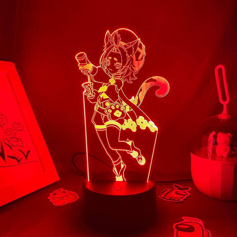 Genshin Impact Game Figure Dioan 3D Led Nightlight