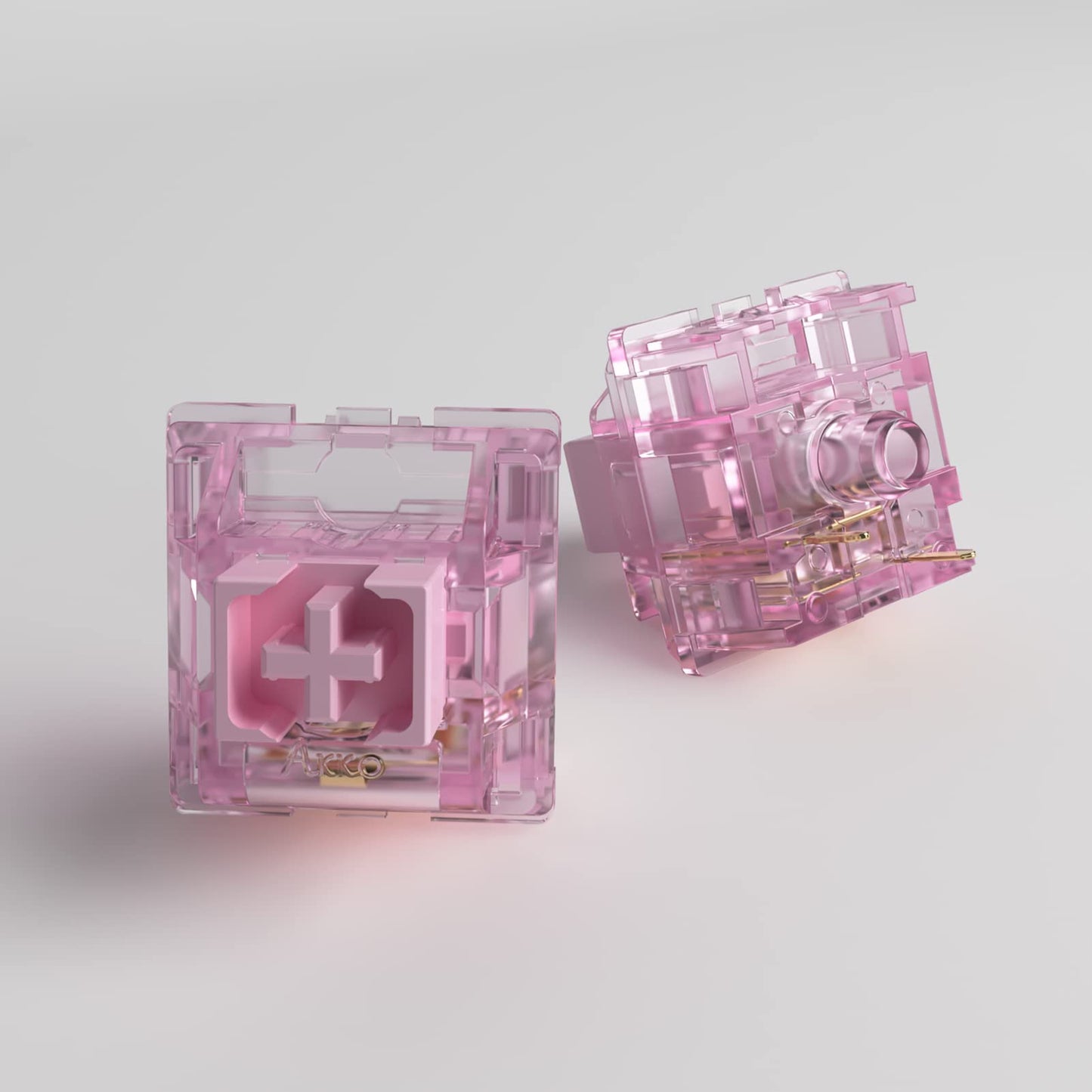 Akko CS Jelly Pink Switches 3 Pin 45gf خطي مفتاح مقاوم للغبار متوافق مع لوحة المفاتيح الميكانيكية MX (45 قطعة) 