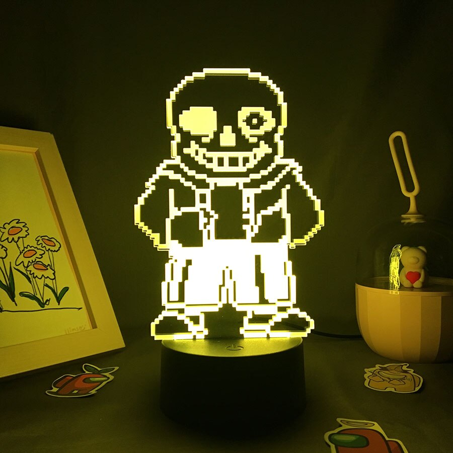 Undertale Sans Love Game Lamp