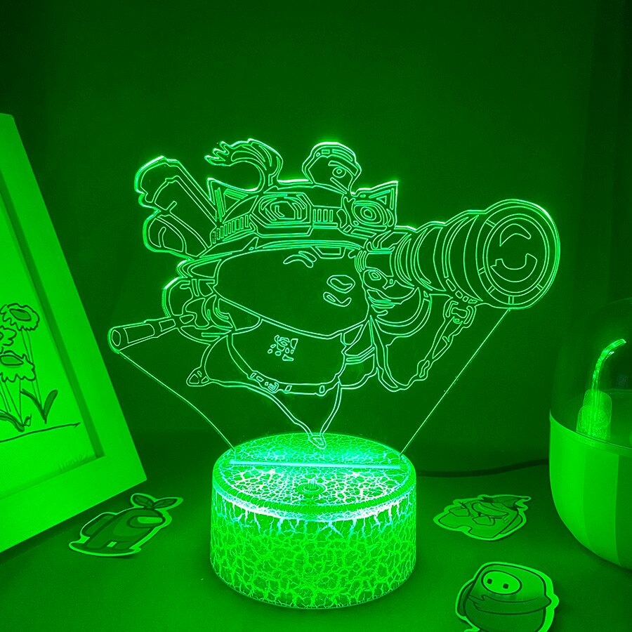 Overwatch OW Game Roadhog 3D Led RGB Night Light