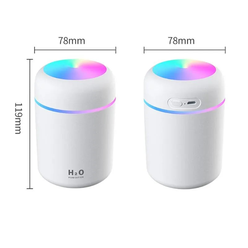 300ML Air Humidifier Colorful Atmosphere Light