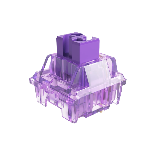 Akko CS Jelly Purple Switches 3 Pin 40gf مفتاح اللمس مع جذع مقاوم للغبار متوافق مع لوحة المفاتيح الميكانيكية MX (45 قطعة) 