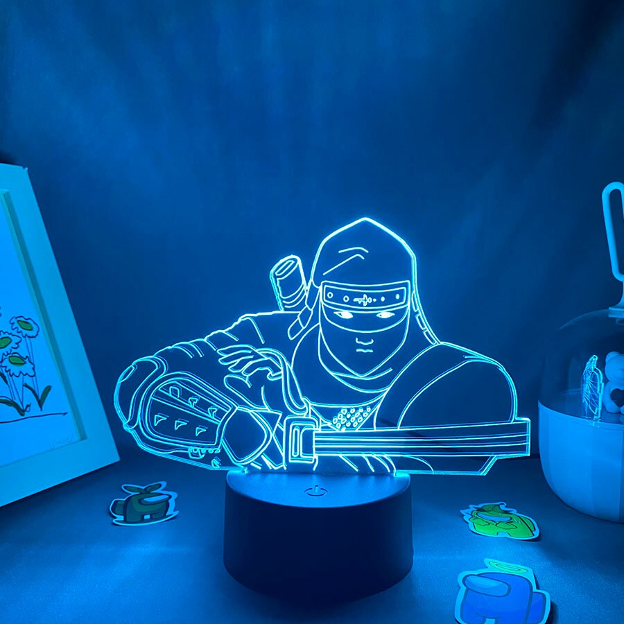 Hot Game Figure Shinobi-es 3 3D Led Neon Night Lights