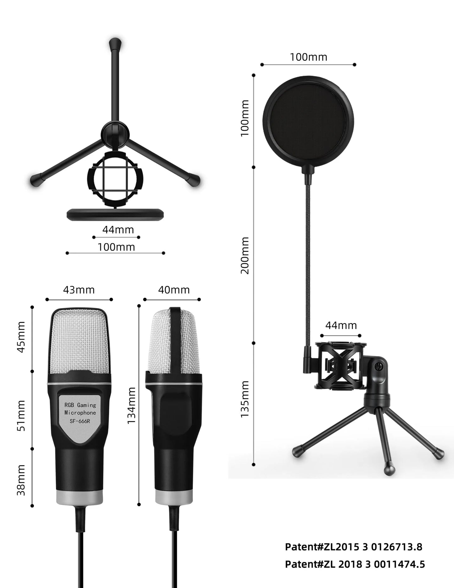 Yanmai SF666R RGB USB Microphone