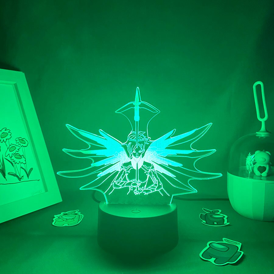 Mercy Angela Ziegler 3D Led Neon Night Lights