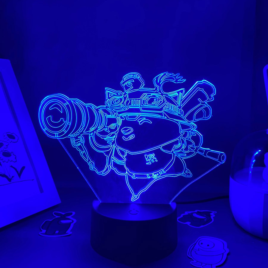 لعبة Overwatch OW Roadhog 3D Led RGB Night Light