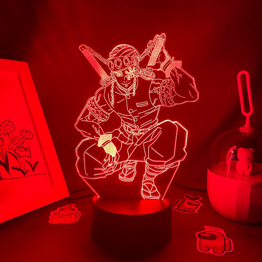 Demon Slayer Figure Uzui Tengen 3D LED Lamps