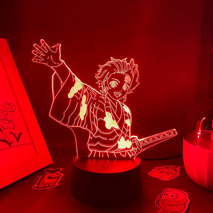 Demon Slayer Figure Tanjiro Kamado 3D LED Lights