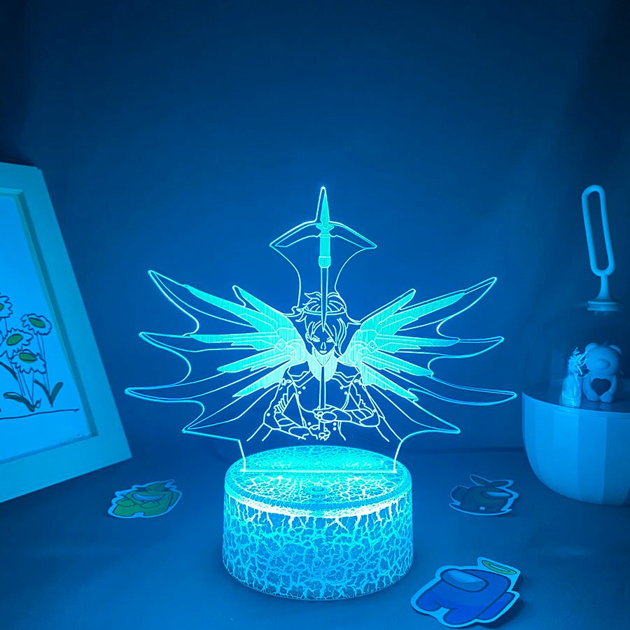 Mercy Angela Ziegler 3D Led Neon Night Lights