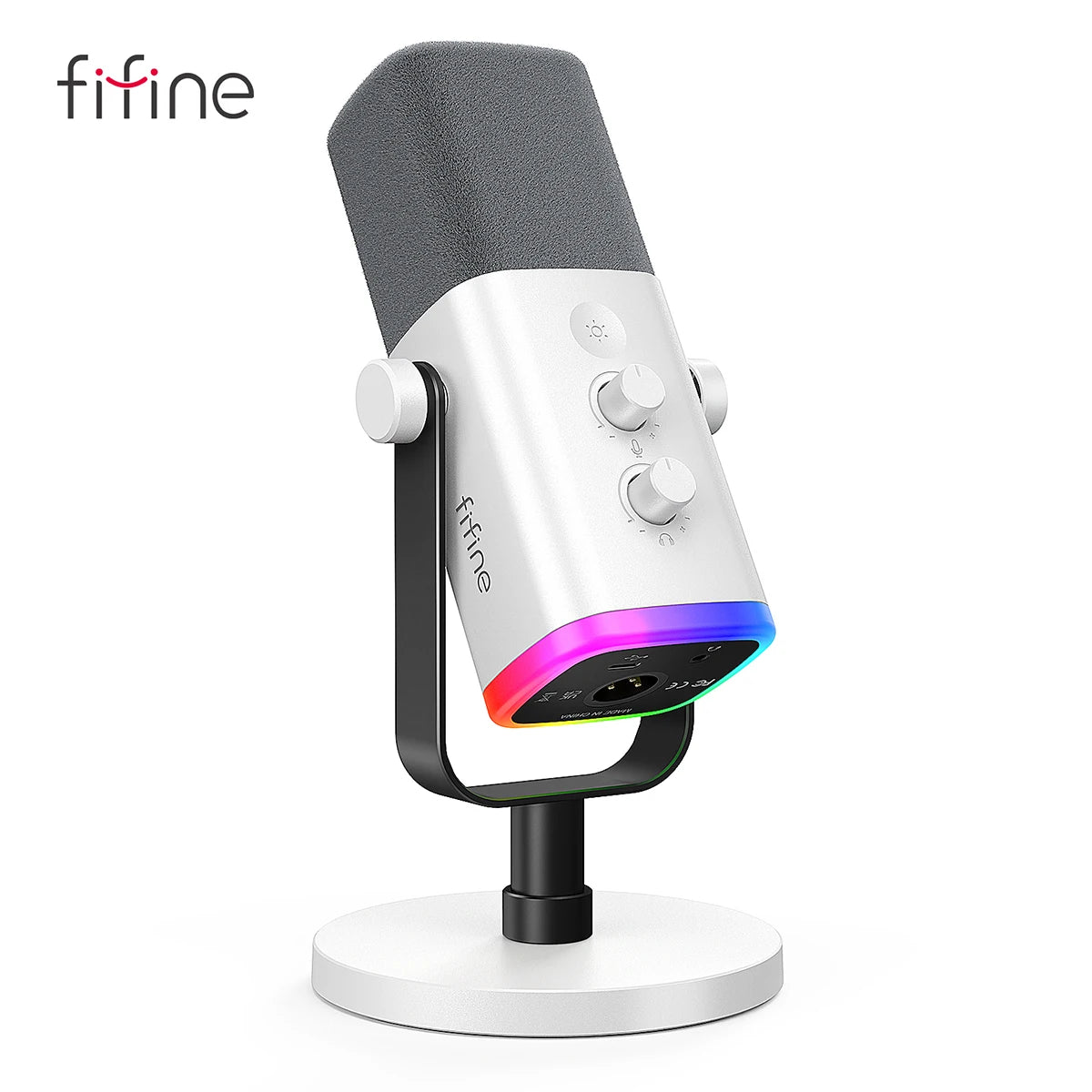 AM8 FIFINE Dynamic Microphone (Black/White)