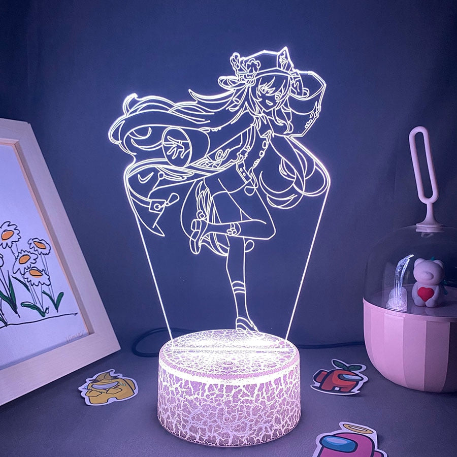 جينشين إمباكت لعبة مجسم هوتاو 3D Led Nightlight