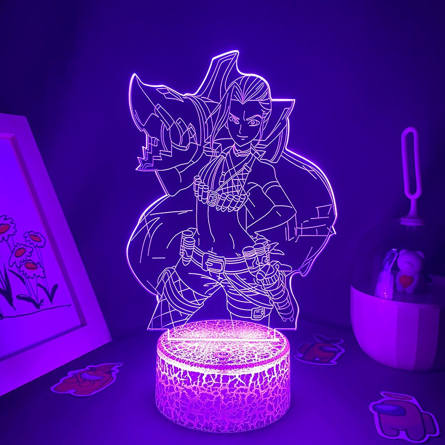 LOL League of Legends Game Figure Jinx 3D Night Light