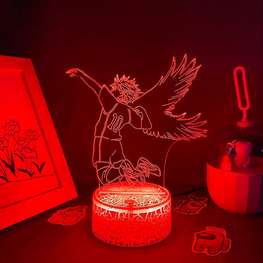 Haikyuu 10 Hinata Shoyo 3D LED Night Light