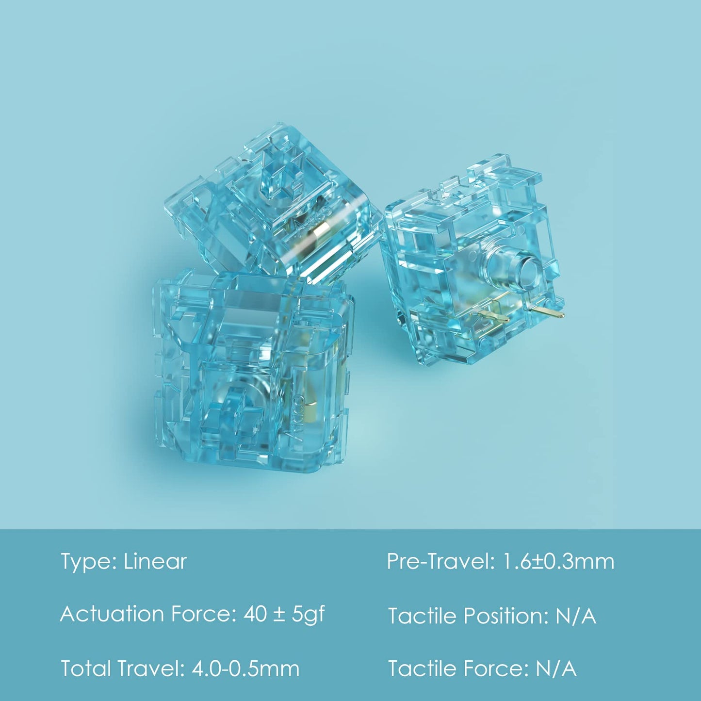 Akko CS Crystal Blue Linear Mechanical Switch